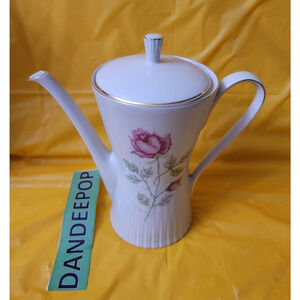 Zeh Scherzer Bavaria Germany Gold Trim Cross Stitch Pattern Coffee Tea Pot